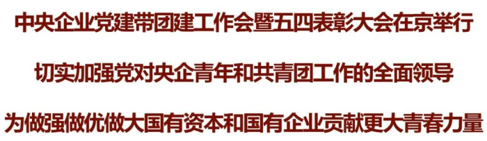 中央企业党建带团建工作会暨五四表彰大会在京举行